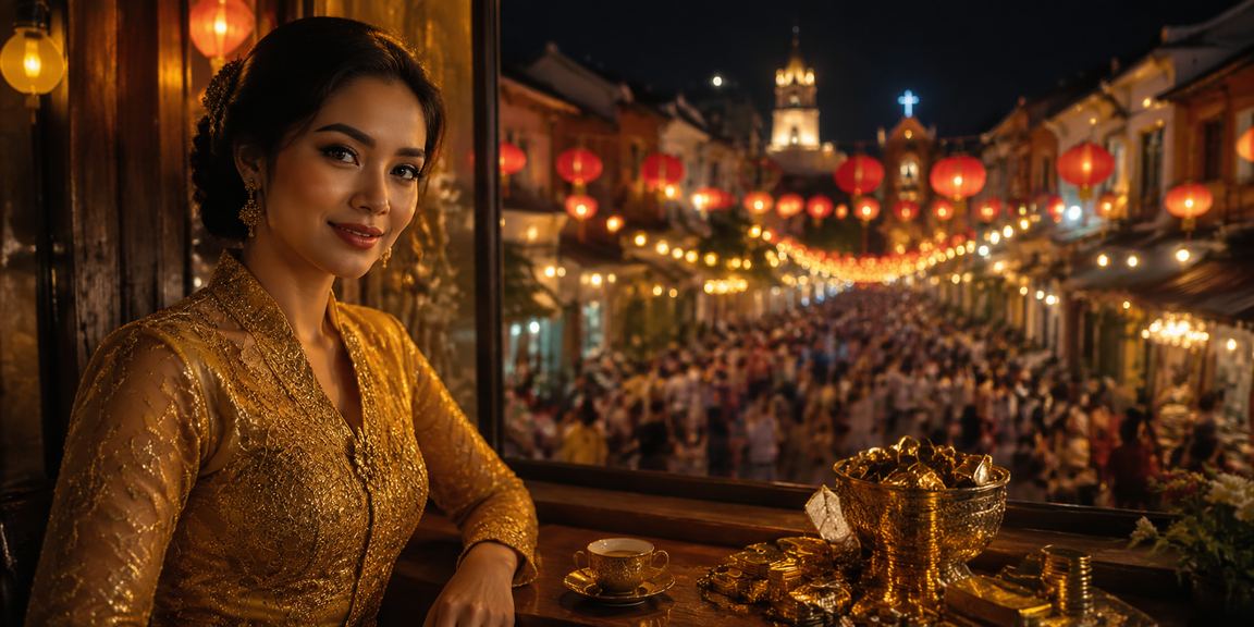 Suasana hiburan dan kasino bergaya kebaya Melaka di platform loteri cuci22